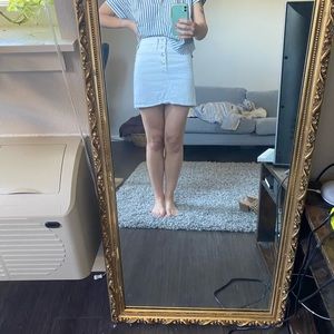 Madewell white denim miniskirt